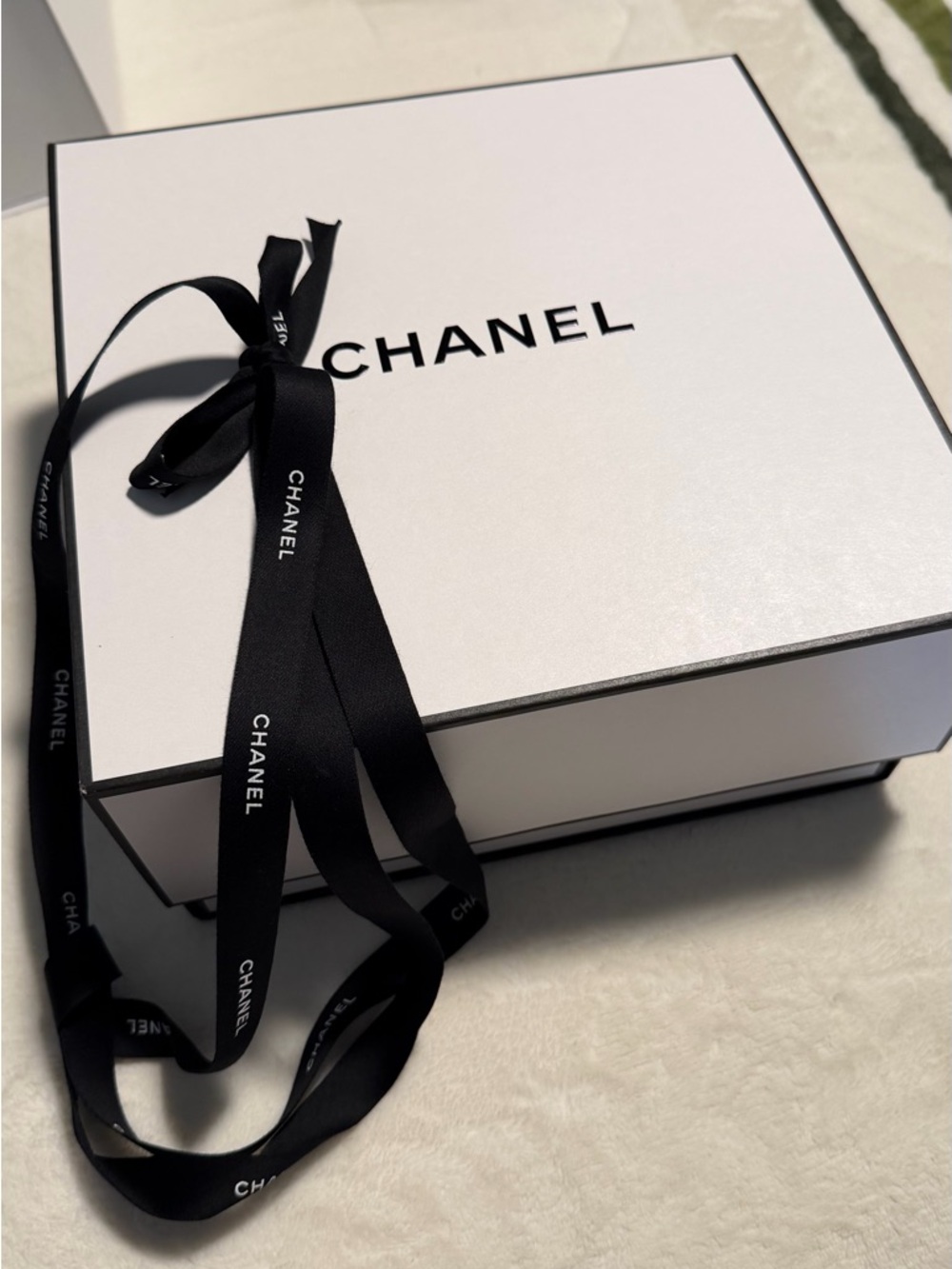 Chanel Black Logo Ribbon box